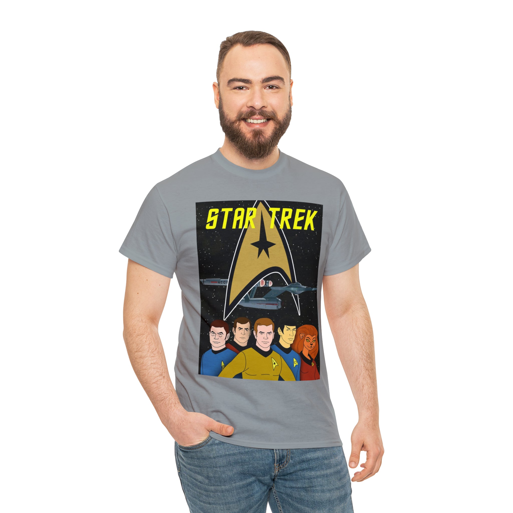Star Trek Cartoon- Unisex Heavy Cotton T-Shirt - Creations by Chris and Carlos